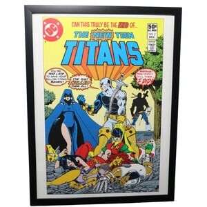 The New Teen Titans #2 Framed 12x16 Deathstroke Cover Art by Pérez | DC Comics